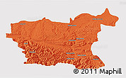 Political 3D Map of Lovec, cropped outside