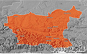 Political 3D Map of Lovec, desaturated