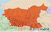 Political 3D Map of Lovec, lighten
