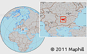 Gray Location Map of Lovec