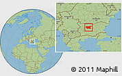 Savanna Style Location Map of Lovec