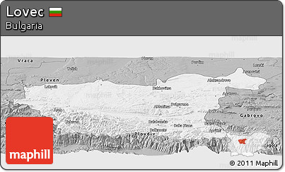 Gray Panoramic Map of Lovec