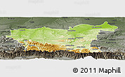 Physical Panoramic Map of Lovec, darken, semi-desaturated