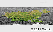 Satellite Panoramic Map of Lovec, desaturated