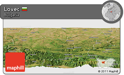 Satellite Panoramic Map of Lovec