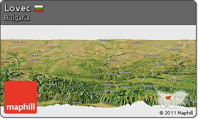 Satellite Panoramic Map of Lovec