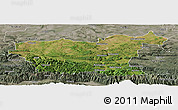 Satellite Panoramic Map of Lovec, semi-desaturated