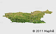 Satellite Panoramic Map of Lovec, single color outside