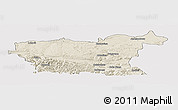 Shaded Relief Panoramic Map of Lovec, cropped outside