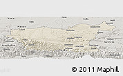 Shaded Relief Panoramic Map of Lovec, semi-desaturated