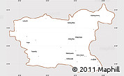 Classic Style Simple Map of Lovec, cropped outside