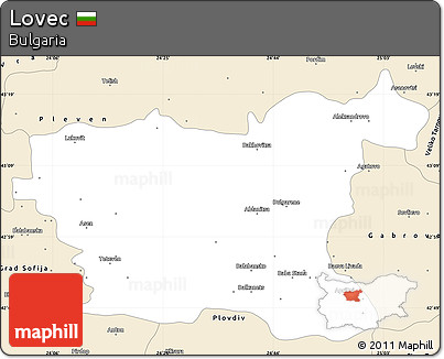 Classic Style Simple Map of Lovec