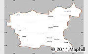 Gray Simple Map of Lovec, cropped outside