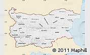 Classic Style Map of Bulgaria, single color outside