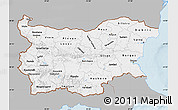 Gray Map of Bulgaria, single color outside