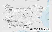 Silver Style Map of Bulgaria, single color outside