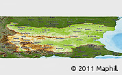 Physical Panoramic Map of Bulgaria, darken, land only