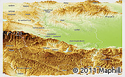 Physical Panoramic Map of Pazardzik