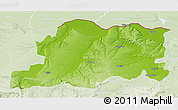 Physical 3D Map of Pleven, lighten