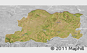 Satellite 3D Map of Pleven, lighten, desaturated