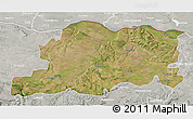Satellite 3D Map of Pleven, lighten, semi-desaturated