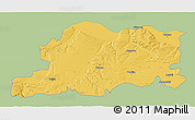 Savanna Style 3D Map of Pleven, single color outside