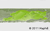 Physical Panoramic Map of Pleven, semi-desaturated