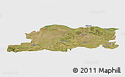 Satellite Panoramic Map of Pleven, single color outside