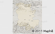 Shaded Relief 3D Map of Plovdiv, semi-desaturated
