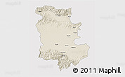 Shaded Relief 3D Map of Plovdiv, single color outside