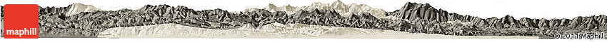 Shaded Relief Horizon Map of Plovdiv, darken