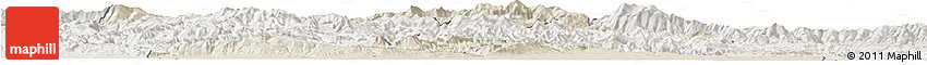 Shaded Relief Horizon Map of Plovdiv, lighten