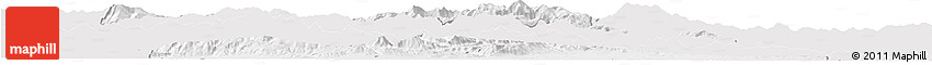 Silver Style Horizon Map of Plovdiv, single color outside