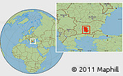 Savanna Style Location Map of Plovdiv, within the entire country