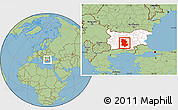 Savanna Style Location Map of Plovdiv, highlighted country, within the entire country