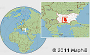 Savanna Style Location Map of Plovdiv, highlighted country