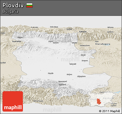 Classic Style Panoramic Map of Plovdiv