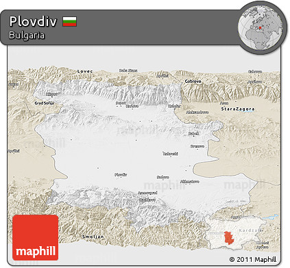 Classic Style Panoramic Map of Plovdiv