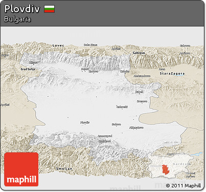 Classic Style Panoramic Map of Plovdiv