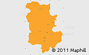 Political Simple Map of Plovdiv, single color outside