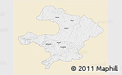 Classic Style 3D Map of Razgrad, single color outside