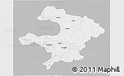 Gray 3D Map of Razgrad, single color outside