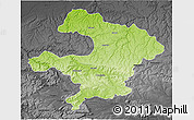 Physical 3D Map of Razgrad, darken, desaturated