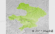 Physical 3D Map of Razgrad, lighten, desaturated