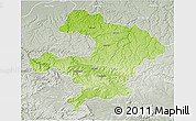 Physical 3D Map of Razgrad, lighten, semi-desaturated