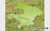 Physical 3D Map of Razgrad, satellite outside