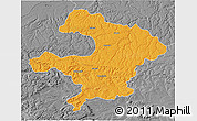 Political 3D Map of Razgrad, desaturated