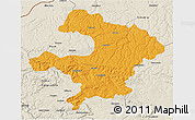 Political 3D Map of Razgrad, shaded relief outside