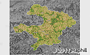 Satellite 3D Map of Razgrad, desaturated