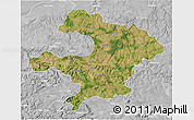 Satellite 3D Map of Razgrad, lighten, desaturated